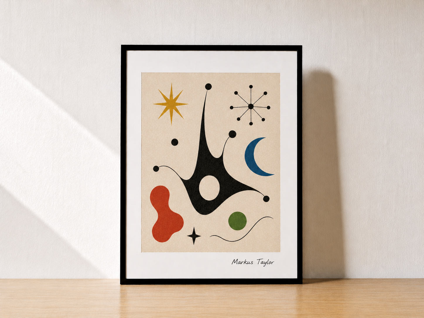 Abstract art in soft sunlight