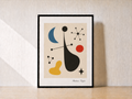 Abstract art on minimalist tabletop