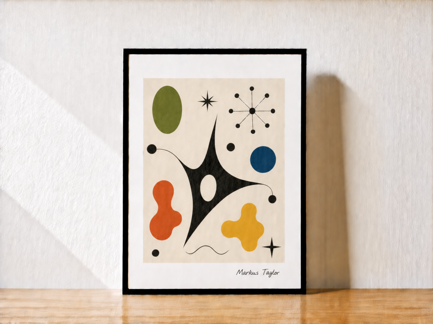 Abstract art still life with shadows