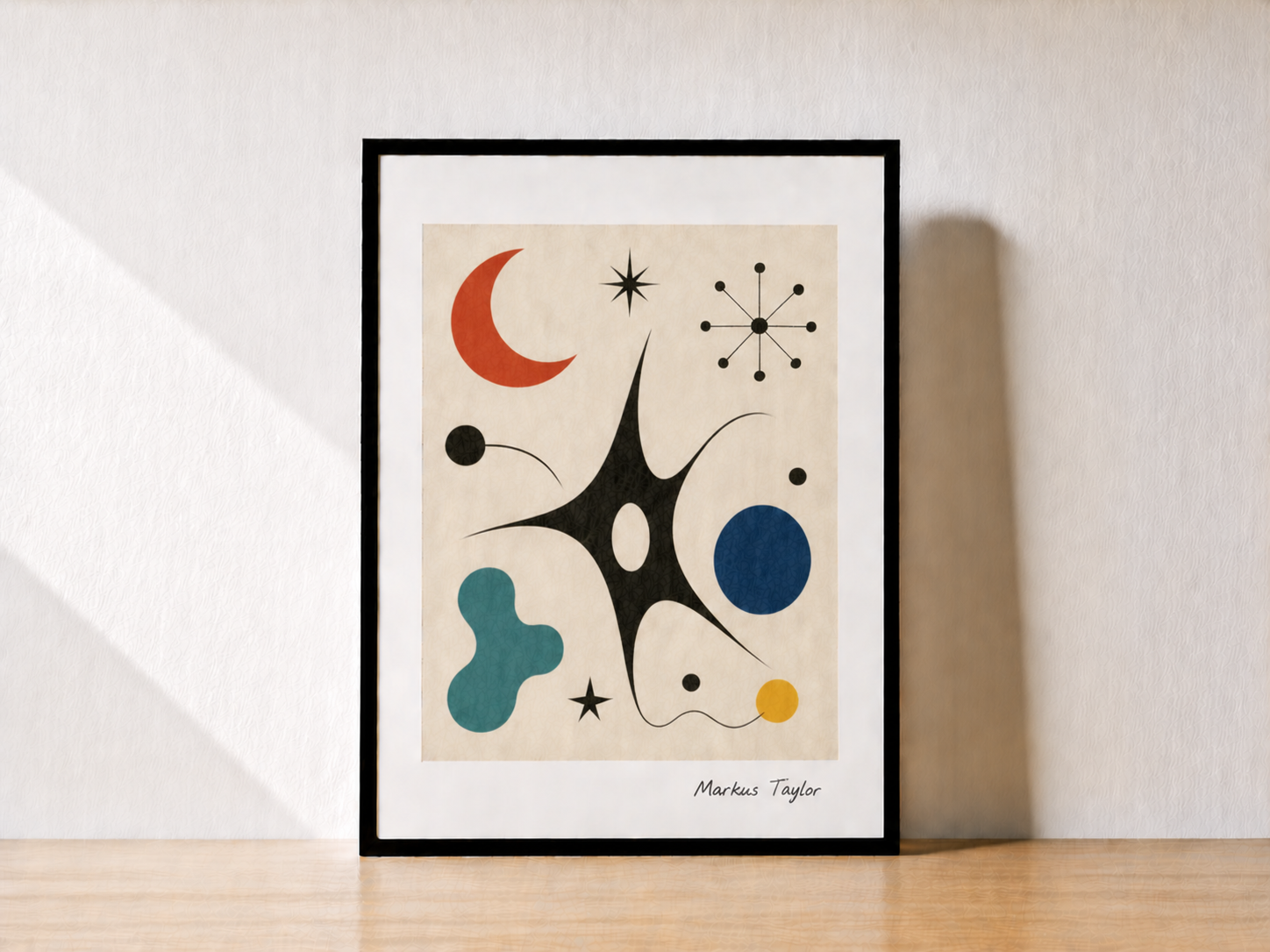 Minimalist abstract art display