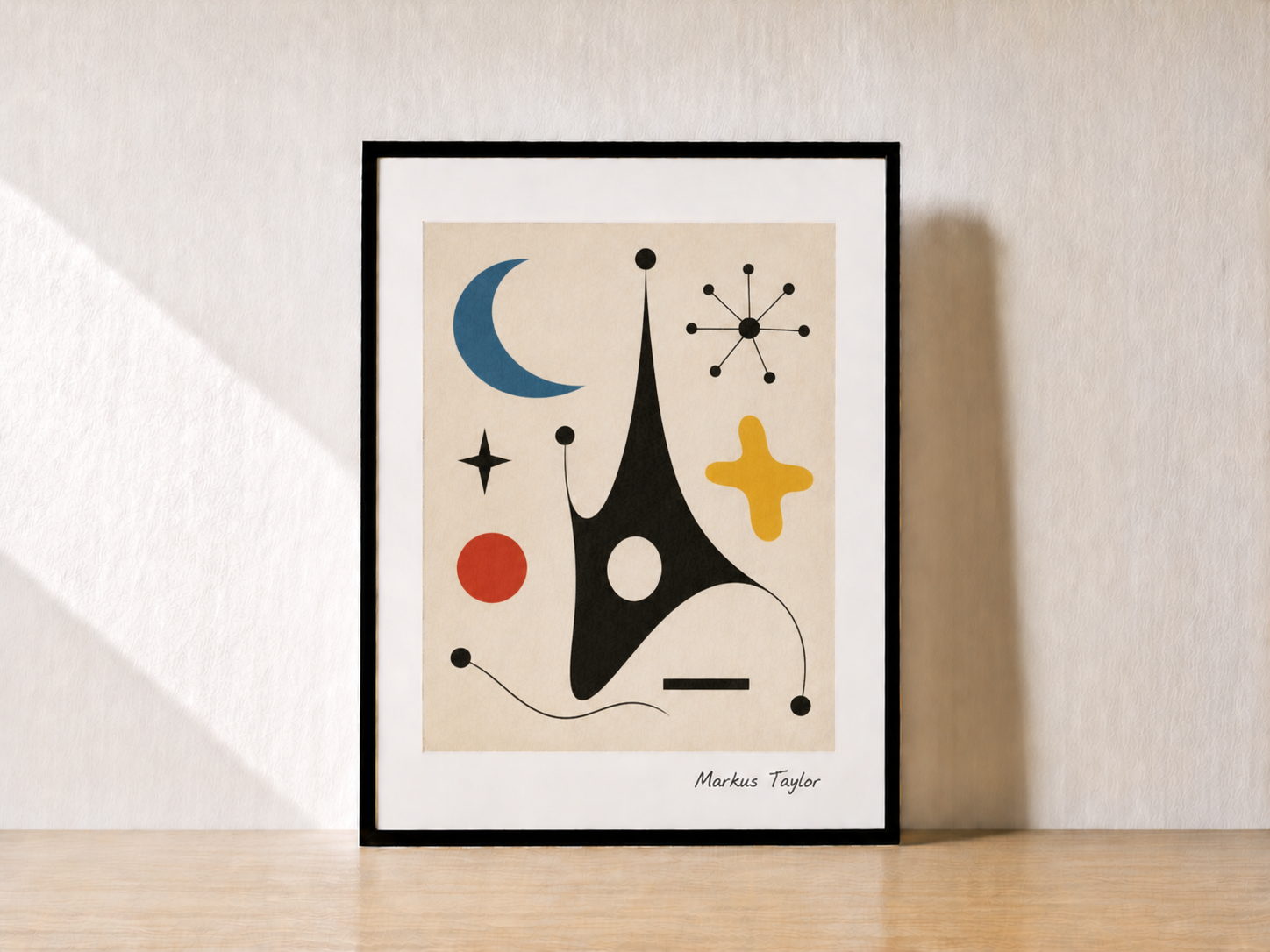 Minimalist abstract art in soft lighting