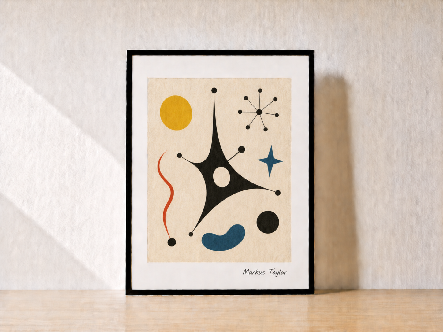 Minimalist abstract art with muted tones