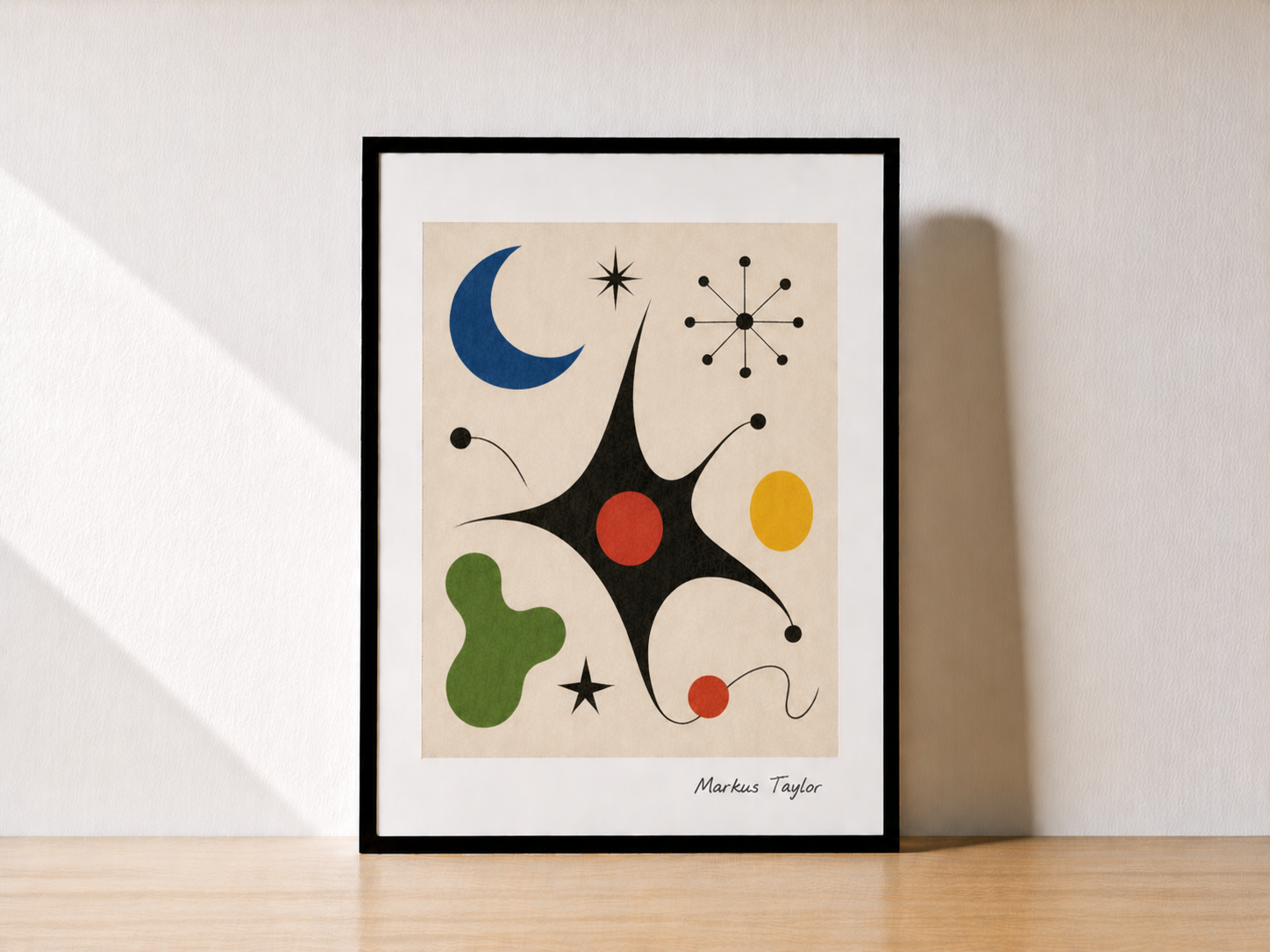 Modern abstract art with natural light